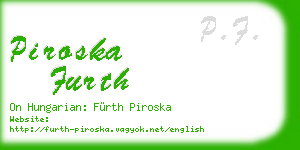 piroska furth business card