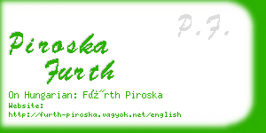 piroska furth business card